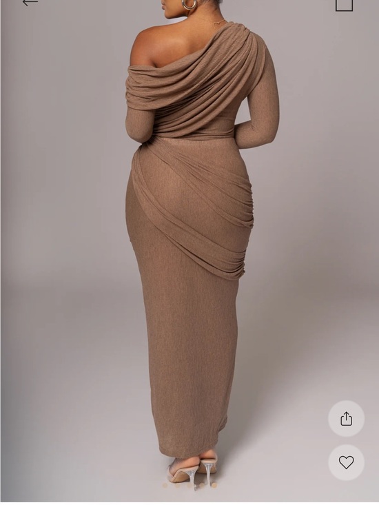 JLUXLABEL Dresses & Skirts - JLUXLABEL Brown Long Draped Maxi skirt